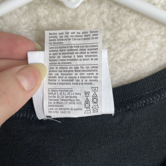 VTG Champion Shirt Mens Large Black Big Logo Embroidered Heavy Cotton Heritage - Picture 11 of 11